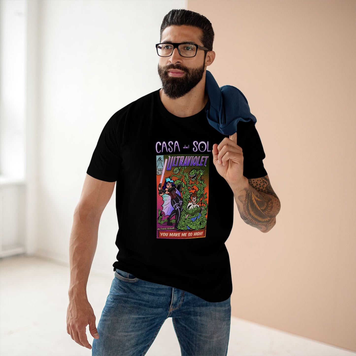 Ultraviolet Comic Book Band Tee